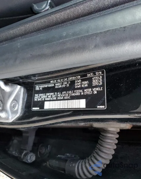 2015 Volvo S60 Premier from USA, damaged, VIN YV1612TK6F1356594